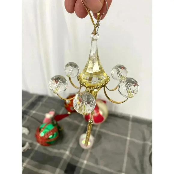 VTG 10X Christmas Ornaments Glass Koi Fish Apple Chandelier Santa Blown Icicle - Picture 8 of 16
